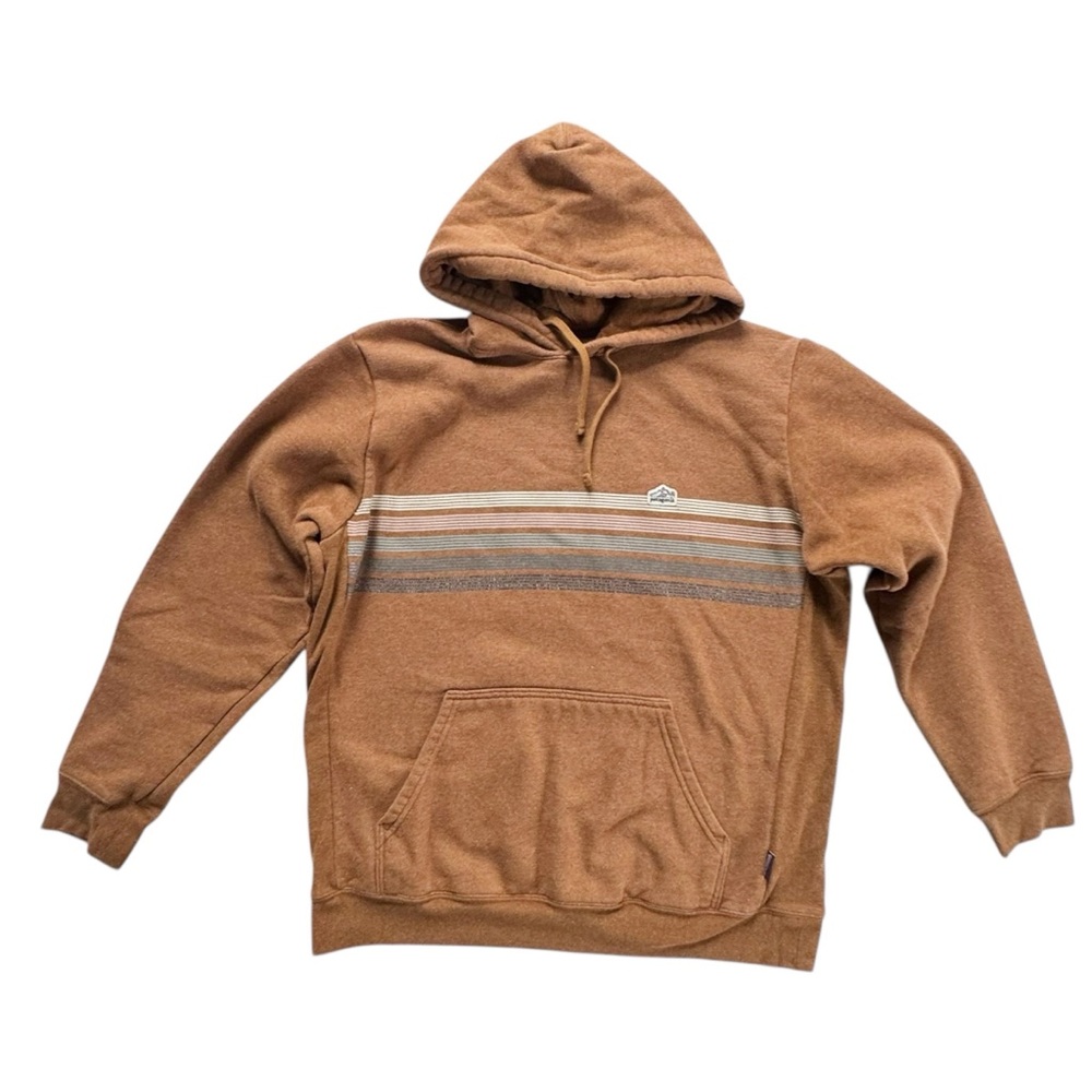 Patagonia Line Logo Ridge Stripe Uprisal Hoodie in Brown | LARGE - Picture 5 of 10